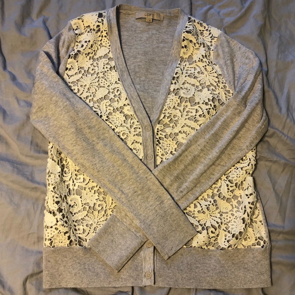 Loft Cardigan with lace detail